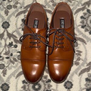 Stacy Adams boy’s Tan Leather Derby Shoes